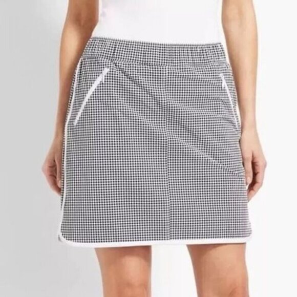T by Talbots Women's Black White Gingham Skort - Plus Size X - NWT $79.50 - Picture 1 of 7